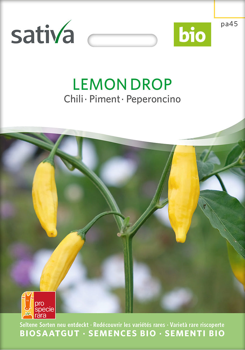 Chili Lemon Drop Biosaatgut Verpackung Vorderseite